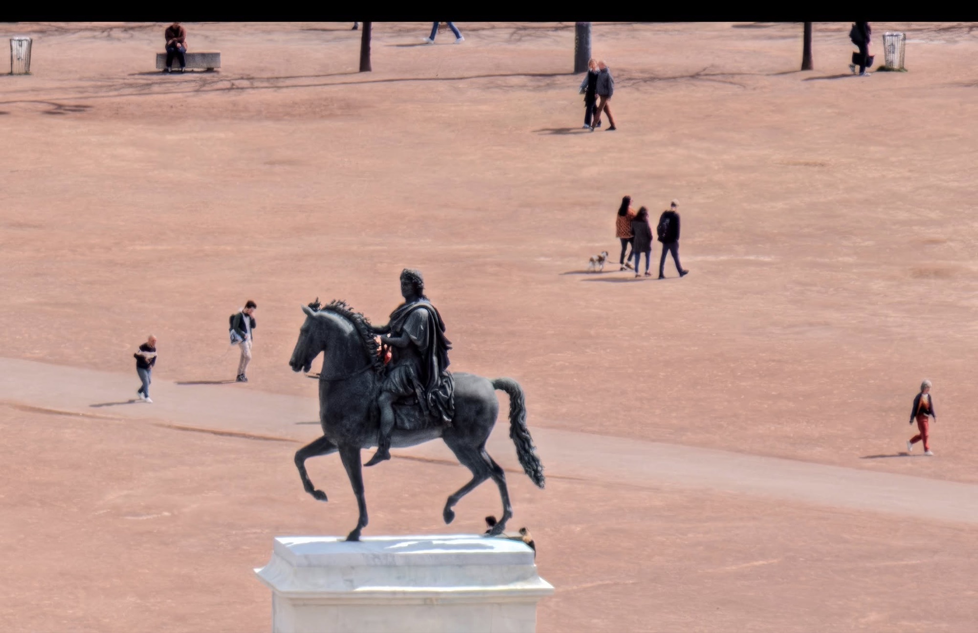 Statue équestre de Louis XIV, Place Bellecour, from above