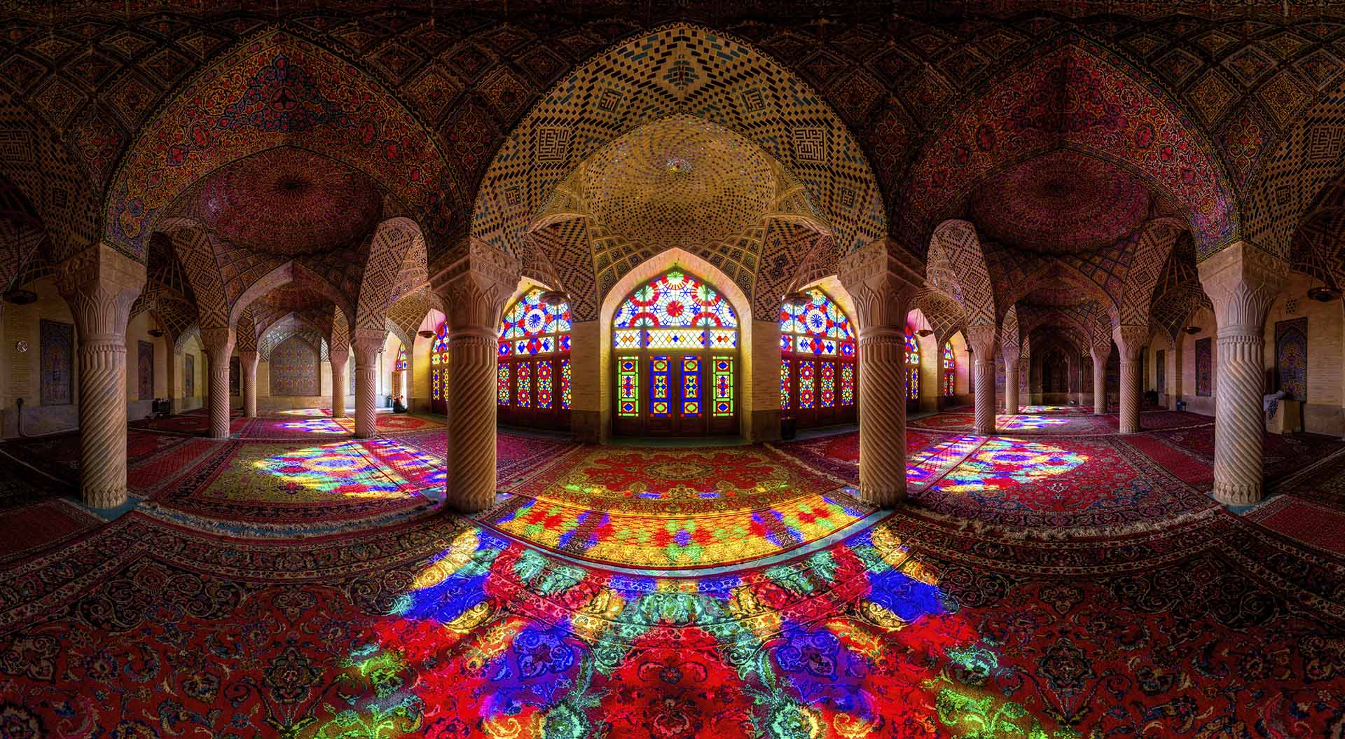 Nasir al-Mulk Mosque, panorama, Shiraz, Iran