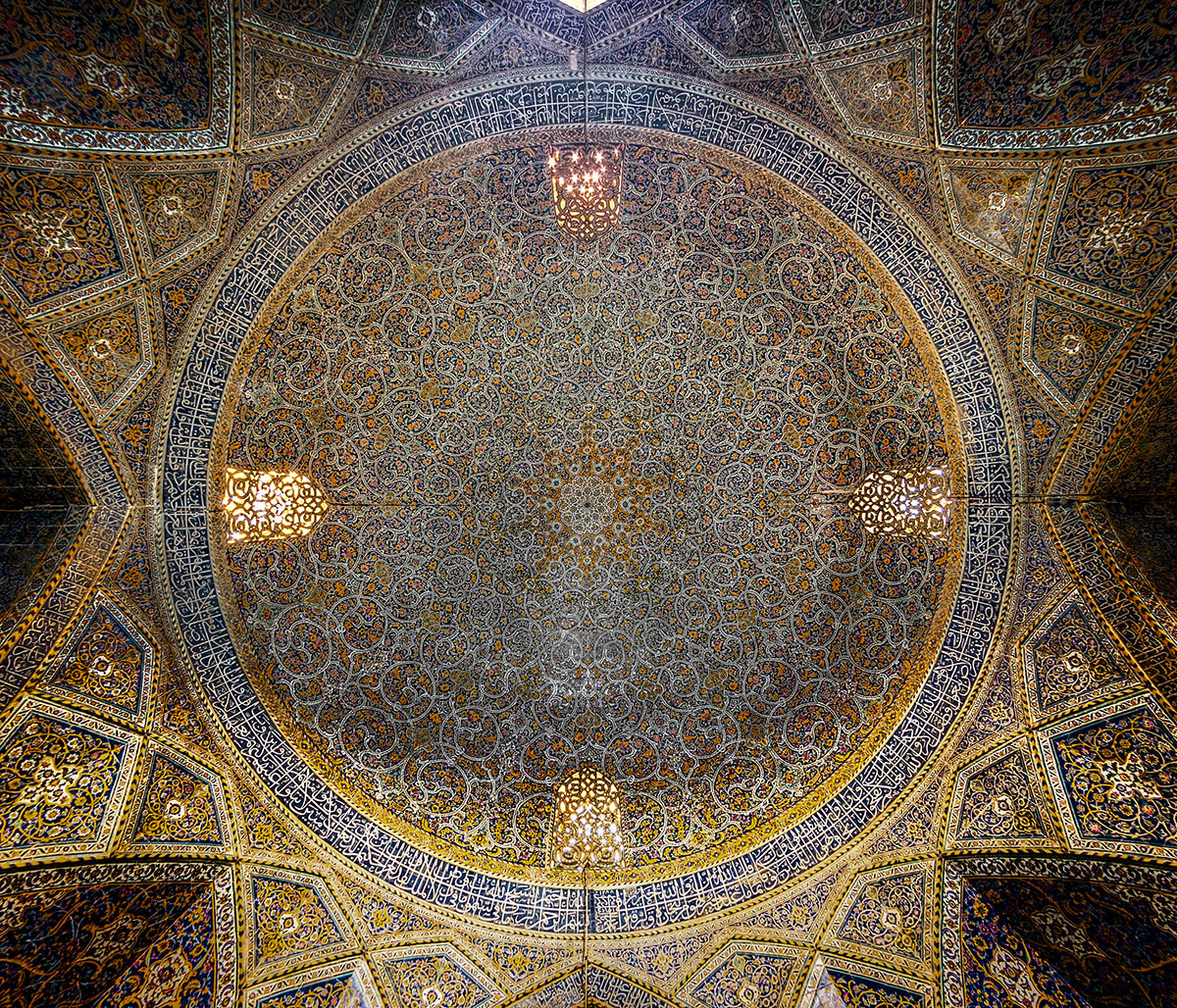 Mosquée Seyyed, la coupole, Ispahan, Iran