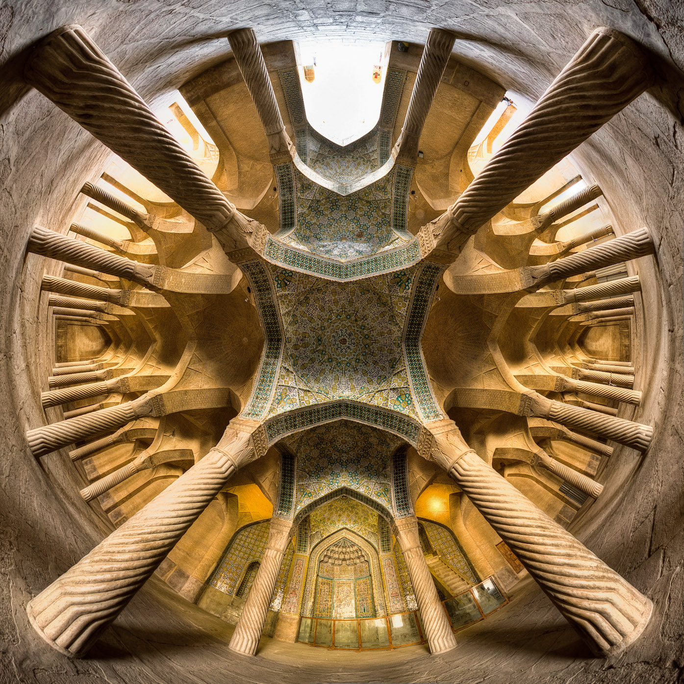 Plafond de la mosquée Vakil, autre version, Chiraz, Iran