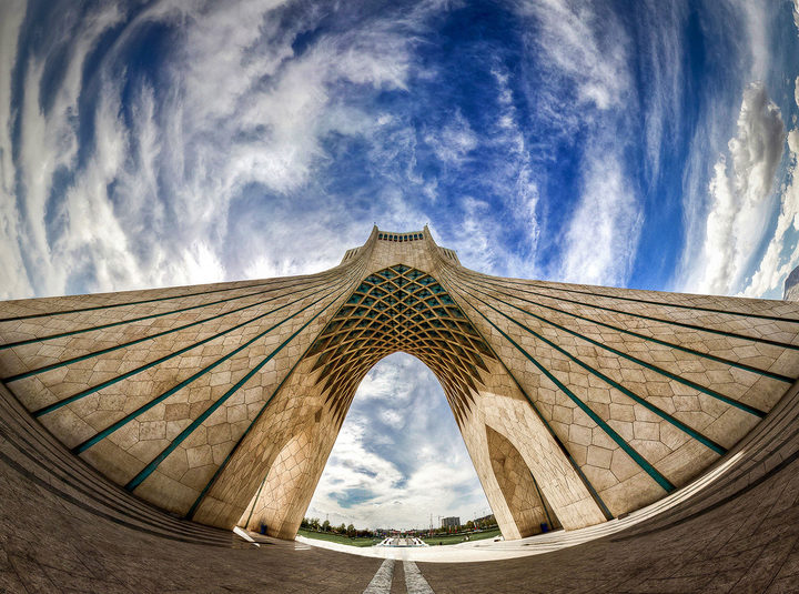 Azadi Tower, Tehran, Iran — photograph by Mohammadreza Domiri Ganji