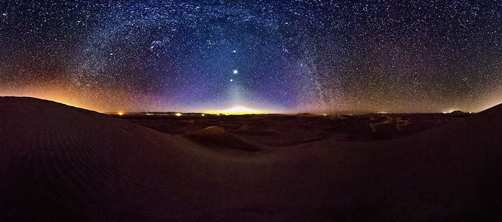 Bafgh Desert at night, Yazd province, Iran — photograph by Mohammadreza Domiri Ganji
