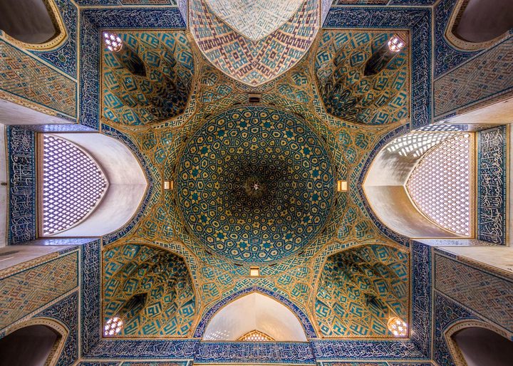 Jameh Mosque of Yazd, Yazd, Iran — photograph by Mohammadreza Domiri Ganji