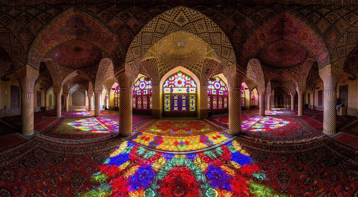 Nasir al-Mulk Mosque, panorama, Shiraz, Iran — photograph by Mohammadreza Domiri Ganji
