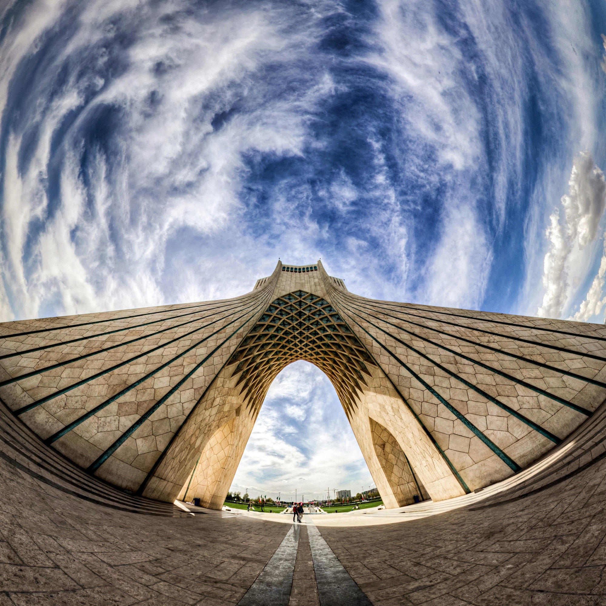 Azadi Tower, spherical view